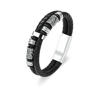 MKJFRLLSA Urn Bracelet for Ashes Cremation Jewelry Stainless Steel Memorial Keepsake Weaving Ashes Bracelet for Men