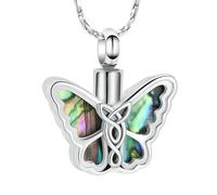 MKJFRLLSA Urn Necklaces for Ashes Shell Cremation Jewelry for Ashes Tree of Life/Butterfly/Planet Cremation Keepsake