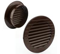 MKK 17969 Ventilation Grille Exhaust Air Grille Insect Protection White Grey Brown 60 70 80 90 100 120 125 150 mm, brown