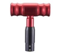 MKKHGPO Gear Lever T-bar Automatic Transmission CVT Car Gear Knob with Selector at Shifter Shift Gear Stick Lever Handle Replacement(Silver)(Red)