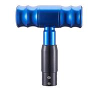 MKKHGPO Gear Lever T-bar Automatic Transmission CVT Car Gear Knob with Selector at Shifter Shift Gear Stick Lever Handle Replacement(Silver)(Blue)