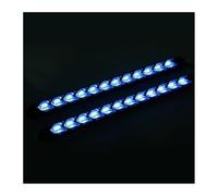 MKKHUYLBCM Rearview Mirror Indicator Lamp DRL Turn Signal 12V LED Flowing Amber Arrows Flexible Waterproof Universal Car Rear Tail Lamp 2PCS(Ice Blue,6LED White)