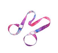 MKKM Yoga Mat Carrying Strap, Adjustable Loops, Pink and Purple Pattern, Exercise Mat Sling (Pink)