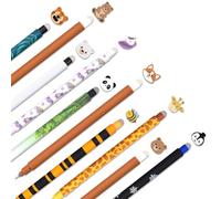 MKKZLPN Erasable Gel Pens with Thermosensitive Erase Ink,Cute Cartoon Animal Stationary, Tip Diameter 0.7 mm for Kids Adults Sketching,Drawing,School Office Supplies