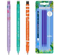 MKKZLPN Erasable Pens Rub Out Pen, 0.7mm Erasable Gel Pens with Rubbers on the End, Heat Friction Pen with Eraser, Handwriting Writing Pen for Kids Adult School Office Supplies (8PCS)