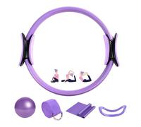 MKLDGN Pilates Ring Set, Pilates Essentials Kit For Women, Chest Expander Resistance Loop, For Home Workout Fat Burning, Core Training, Thigh Trainer