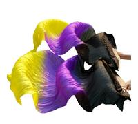MKLHAVB Accessories Belly Dancing Silk Fans Stage Performance Silk Belly Dance Fans Gradient Colour Dance(Color 13,S-120x90cm)