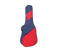 MKLHAVB Acoustic Guitar Bag 41 inch Folk Songs high-Value Piano 40 Thick Backpack Protective Cover(Blue with red)