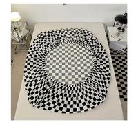 MKLHAVB Cotton Fitted Bed Sheet Solid Color Mattress Cover with Elastic Band Non-Slip Adjustable Bedsheet for Double Queen King Bed(Style 13,90x200x20cm)
