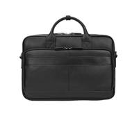 MKLHAVB Genuine Leather Men Briefcase Vintage 16 Inch Big Business Laptop Handbag Large Shoulder Bag(Black-40cm Small)