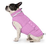 Mklhgty Dog Coat, Waterproof Winter Jacket, Warm Windproof Jacket, Reflective Adjustable Turtleneck Coats for Medium Dogs with Hook & Loop - Lilac - M