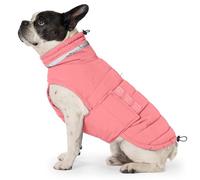 Mklhgty Dog Coat, Waterproof Winter Jacket, Warm Windproof Jacket, Reflective Adjustable Turtleneck Coats for Medium Dogs with Hook & Loop - Pink02 - M