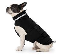 Mklhgty Dog Coat, Waterproof Winter Jacket, Warm Windproof Jacket, Reflective Adjustable Turtleneck Coats for Medium Dogs with Hook & Loop - Black - M
