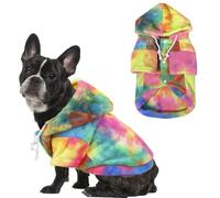 Mklhgty Tie Dye Dog Clothes Hoodie, Pet Winter Coat, Puppy Sweatshirts for Small Dogs