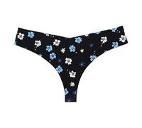 MKLQLS Seamless Thongs for Lady Leopard G-String Sexy Knickers No Show T-Back Hipster Briefs Low Waist Bikini Comfortable Panties Navy S