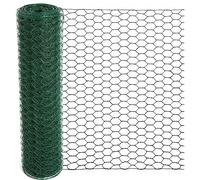 Mklsit Chicken Wire for Floral Arrangements, 15.7 x 315 Inches Green Floral Chicken Wire Mesh, 0.6 Inch Hexagonal Galvanized PVC Coated Chicken Wire Netting Fence for Crafts Poultry Garden