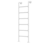 MKLSRWOING 5-10 Rung Window Well Ladder Straight, 4ft 5ft 6ft 7ft 8ft Height Entrance Egress Ladder Heavy Duty Wrought Iron Fire Escape Ladder or Bunk Bed Ladder for Loft Attic(100cm/39in)
