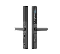 MKLUIY Tuya APP Waterproof Intelligent Fingerprint Password Card Unlocking Electronic Lock For Sliding Frame Glass Doors(Black A Tuya 8535)