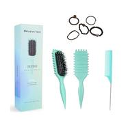 MklusiveTech Curling Brush By Candybrush Curly Hair Brush Designed Reduces Pulling and Curl Separation Curl Defining Brush Taking Care Of curly Hair Brush