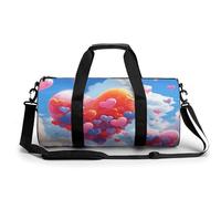 MKLYR Gym Bag for Men Women,Heart Shaped Drawing Printed Workout Bags,Small Travel Duffle Bags for Traveling Overnight Weekender Bag Personal Item Travel Bag Large Sport Bag, 17.7in/9in/9in, Heart
