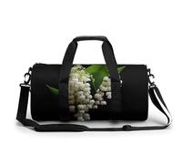 MKLYR Gym Bag for Men Women,Some Lilies of The Valley Printed Workout Bags,Small Travel Duffle Bags for Traveling Overnight Weekender Bag Personal Item Travel Bag Large Sport Bag, 17.7in/9in/9in, Some