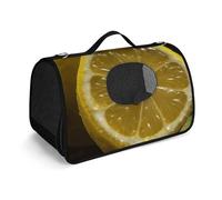 MKLYR Pet Carrier, A Lemon Printed Pet Function Handbag, Breathable Mesh Soft Cushion, Pet Travel Portable Bag Carrier for Cat and Small Dog Home, 45X26X23.5cm