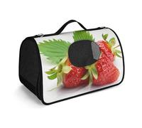 MKLYR Pet Carrier, Fresh Strawberries Printed Pet Function Handbag, Breathable Mesh Soft Cushion, Pet Travel Portable Bag Carrier for Cat and Small Dog Home, 45X26X23.5cm, style-7