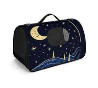 MKLYR Pet Carrier, Graffiti Outside The Star Printed Pet Function Handbag, Breathable Mesh Soft Cushion, Pet Travel Portable Bag Carrier for Cat and Small Dog Home, 45X26X23.5cm, style-1