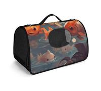 MKLYR Pet Carrier, The Fish are Swimming Around Printed Pet Function Handbag, Breathable Mesh Soft Cushion, Pet Travel Portable Bag Carrier for Cat and Small Dog Home, 45X26X23.5cm, style