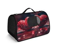 MKLYR Pet Carrier, Two Hearts Pattern Printed Pet Function Handbag, Breathable Mesh Soft Cushion, Pet Travel Portable Bag Carrier for Cat and Small Dog Home, 45X26X23.5cm, style-4