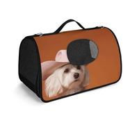 MKLYR Pet Carrier, White Dog in Cowboy Hat Printed Pet Function Handbag, Breathable Mesh Soft Cushion, Pet Travel Portable Bag Carrier for Cat and Small Dog Home, 45X26X23.5cm, style-8