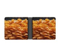 MKLYR Wallet, A Bunch of Snack Chips Printed Leather Money Clip Mens Wallet,Extra Capacity Slim Bifold Wallet,Security Wallet,Thin & Stylish, Gift For Men, A Bunch of Snack Chips, One Size