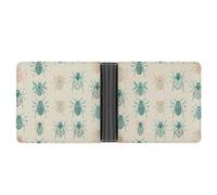 MKLYR Wallet, Beetle Pattern Design Printed Leather Money Clip Mens Wallet,Extra Capacity Slim Bifold Wallet,Security Wallet,Thin & Stylish, Gift For Men, Beetle Pattern Design, One Size