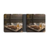 MKLYR Wallet, Food for A Picnic Printed Leather Money Clip Mens Wallet,Extra Capacity Slim Bifold Wallet,Security Wallet,Thin & Stylish, Gift For Men, Food for a Picnic, One Size