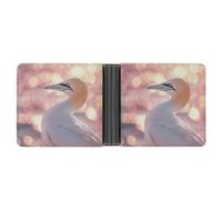 MKLYR Wallet, Gannet in The Sun Printed Leather Money Clip Mens Wallet,Extra Capacity Slim Bifold Wallet,Security Wallet,Thin & Stylish, Gift For Men, Gannet in the Sun, One Size, 现代