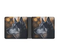 MKLYR Wallet, Portrait of An Old Dog Printed Leather Money Clip Mens Wallet,Extra Capacity Slim Bifold Wallet,Security Wallet,Thin & Stylish, Gift For Men, Portrait of an Old Dog, One Size