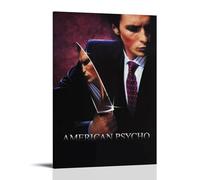 MKLYUA American PsychoPoster Canvas Classic Decoration Waterproof Fading Mural Art Universal Decoration Painting Give Friend Teacher Gift20x30inch(50x75cm) Frame-style