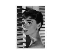 MKLYUA Audrey HepburnPoster Canvas Classic Decoration Waterproof Fading Mural Art Universal Decoration Painting Give Friend Teacher Gift16x24inch(40x60cm) Unframe-style