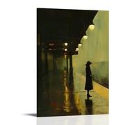 MKLYUA Edward Hopper The Dory 1929Poster Canvas Classic Decoration Waterproof Fading Mural Art Universal Decoration Painting Give Friend Teacher Gift12x18inch(30x45cm) Frame-style