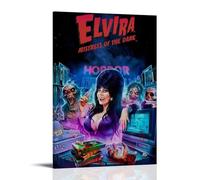 MKLYUA Elvira Mistress Of The DarkPoster Canvas Classic Decoration Waterproof Fading Mural Art Universal Decoration Painting Give Friend Teacher Gift24x36inch(60x90cm) Frame-style