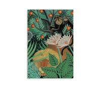 MKLYUA Henri’s JunglePoster Canvas Classic Decoration Waterproof Fading Mural Art Universal Decoration Painting Give Friend Teacher Gift12x18inch(30x45cm) Unframe-style