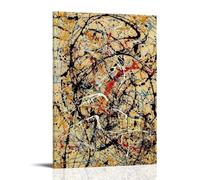 MKLYUA Jackson PollockPoster Canvas Classic Decoration Waterproof Fading Mural Art Universal Decoration Painting Give Friend Teacher Gift12x18inch(30x45cm) Frame-style