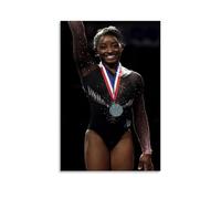 MKLYUA Simone BilesPoster Canvas Classic Decoration Waterproof Fading Mural Art Universal Decoration Painting Give Friend Teacher Gift20x30inch(50x75cm) Unframe-style