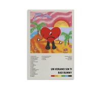 MKLYUA Un Verano Sin Ti by Bad BunnyPoster Canvas Classic Decoration Waterproof Fading Mural Art Universal Decoration Painting Give Friend Teacher Gift16x24inch(40x60cm) Unframe-style