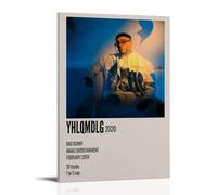 MKLYUA YHLQMDLG by Bad BunnyPoster Canvas Classic Decoration Waterproof Fading Mural Art Universal Decoration Painting Give Friend Teacher Gift24x36inch(60x90cm) Frame-style