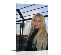 MKLYUA Zara LarssonPoster Canvas Classic Decoration Waterproof Fading Mural Art Universal Decoration Painting Give Friend Teacher Gift24x36inch(60x90cm) Frame-style