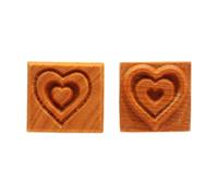 MKM Pottery Tools "Stamps 4 Clay" Medium Square Decorative Stamp for Clay (Ssm-141 Heart in Heart)