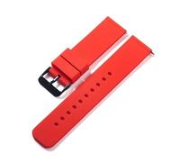 MKMKM Watch Strap，Watch bands,12mm 14mm 16mm 18mm 20mm 22mm 24mm Silicone Strap Quick Release Bracelets Belts Band Silicone Rubber Straps Watch Accessories(Red-black,24mm)