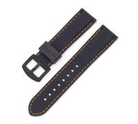 MKMKM Watch Strap，Watch bands,18mm 20mm 22mm 24mm 26mm Silicone Watchband Rubber Watch Strap Men Sport Smart Wristband Universal Bracelet(BlackOrange-Black,18mm)