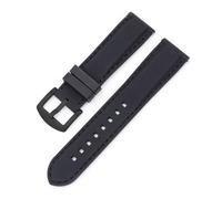 MKMKM Watch Strap，Watch bands,18mm 20mm 22mm 24mm 26mm Silicone Watchband Rubber Watch Strap Men Sport Smart Wristband Universal Bracelet(Black-Black,18mm)
